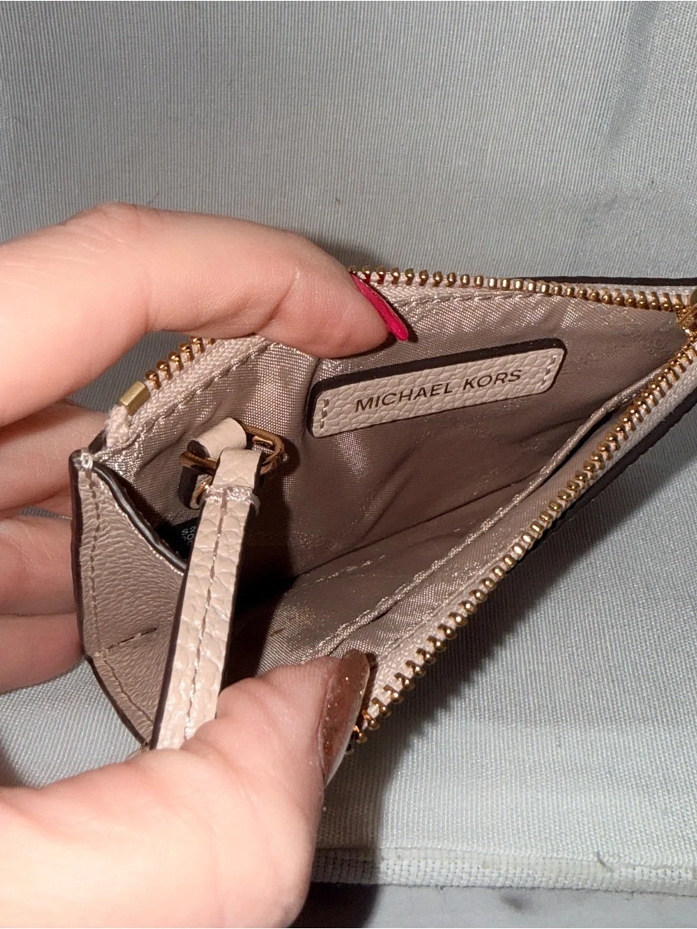✨ NWOT Michael Kors Soft Pink Leather Jet Set Small Coin Purse Wristlet ✨